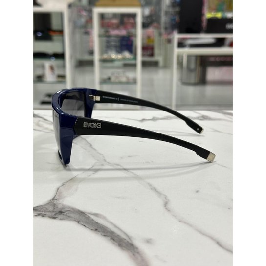 Óculos de Sol Evoke Bionic Alfa D01 Blue Shine Black Silver