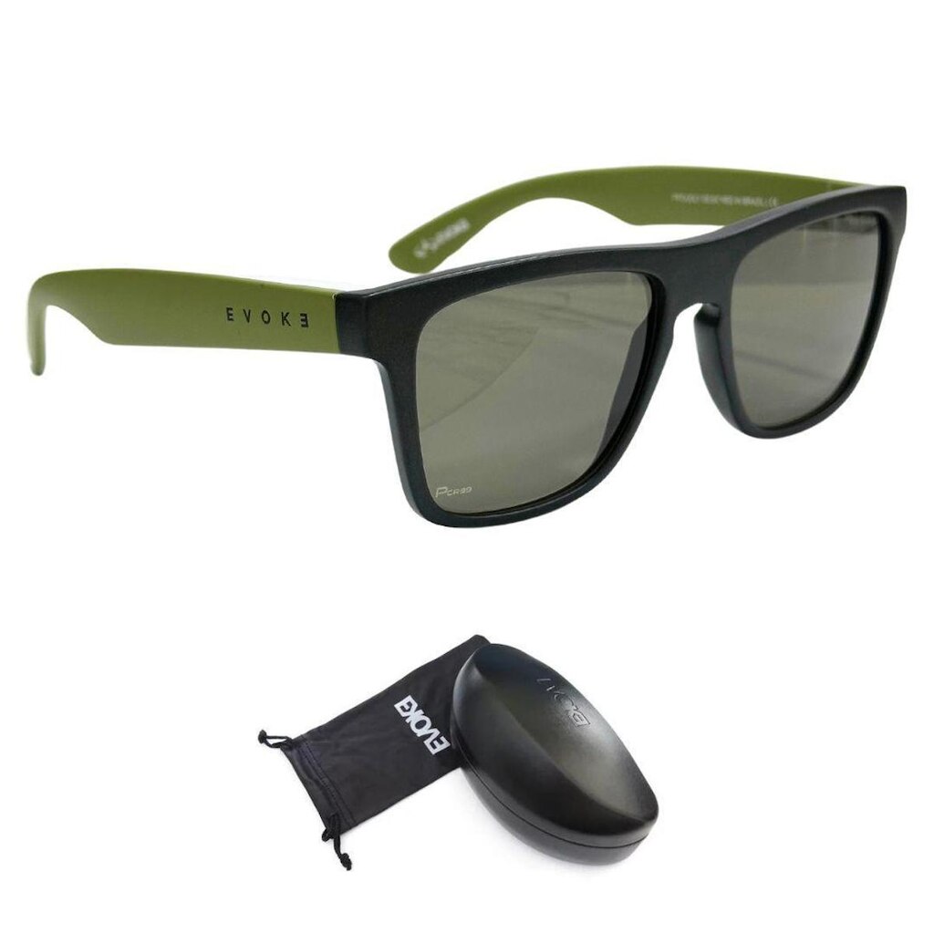 Óculos de Sol Evoke EVK 24 AE11 Black Green Matte G15