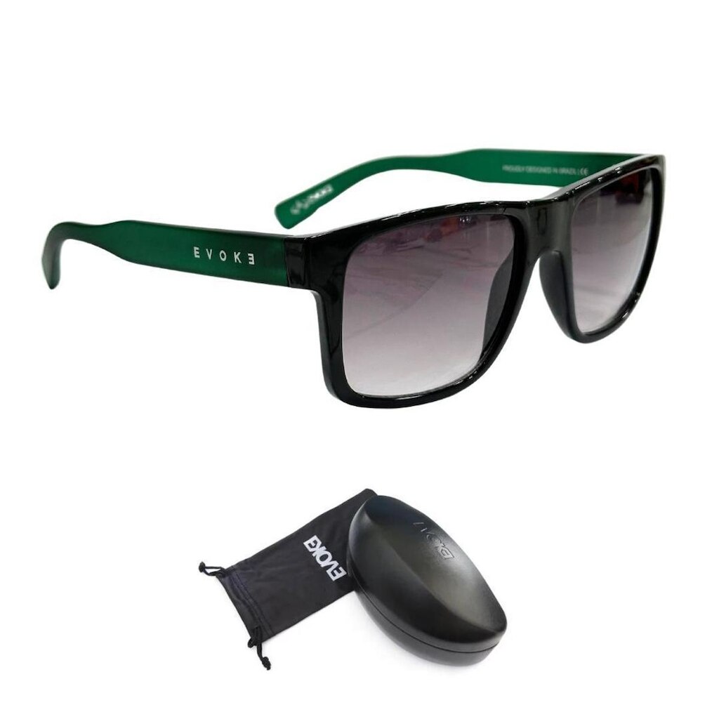 Óculos de sol Evoke For You DS12 BR01 Black Matte Green