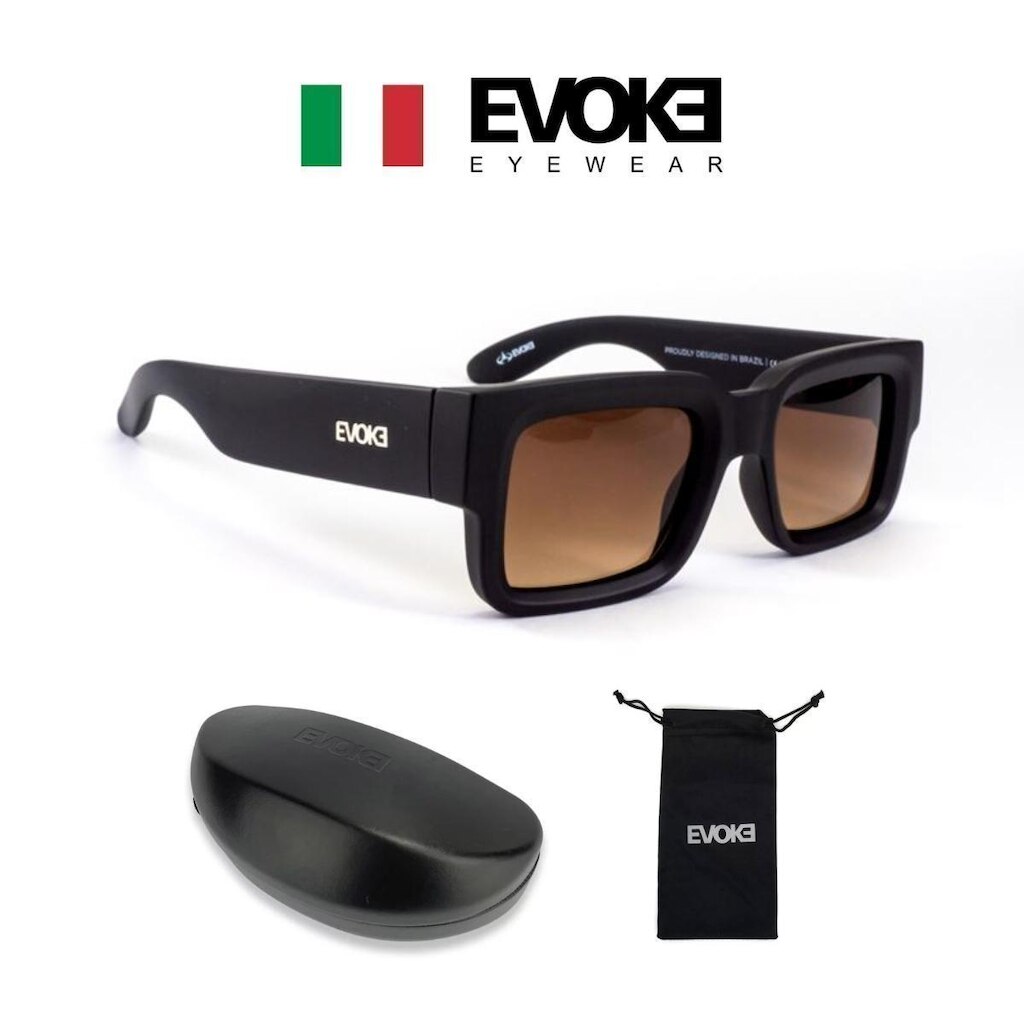 Óculos de Sol Evoke Lodown A11 Black Matte Brown Gradient