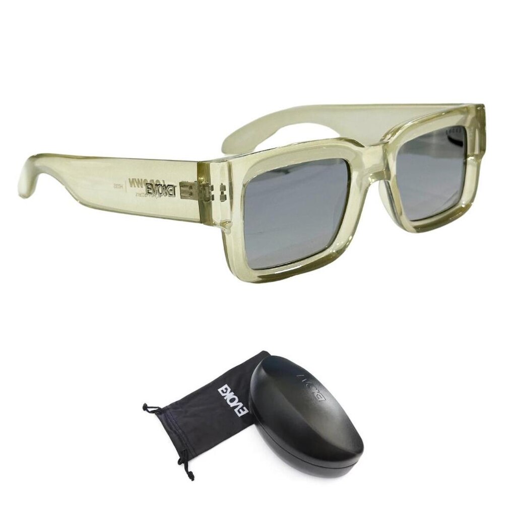 Óculos de Sol Evoke Lodown H03S Crystal Nude Flash Silver