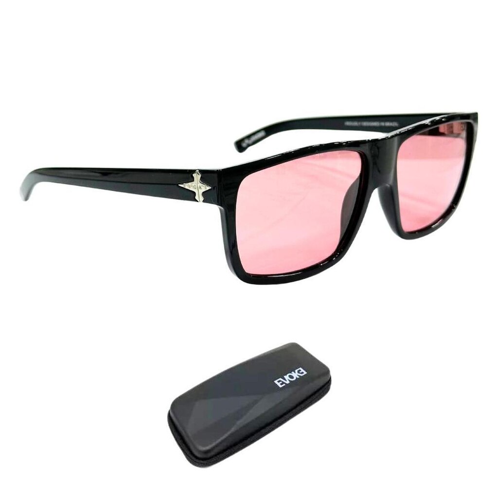 Óculos de Sol Evoke New Capo V BRA01 Black Shine Pink Total