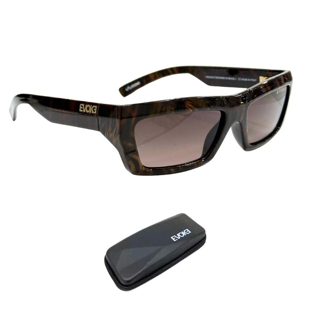 Óculos de Sol Evoke Outlaw RD01T Radica Marrom Degrade