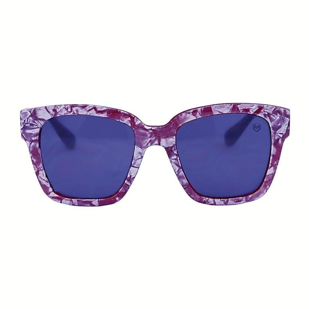 Óculos De Sol Feminino Quadrado Oversized Gateado Retro Acetato Mackage - Condessa
