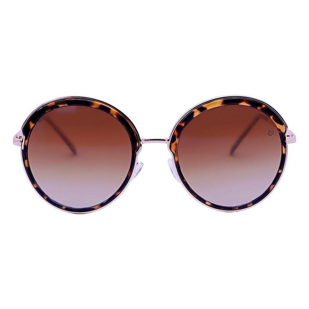 Óculos De Sol Feminino Redondo Oversized Metal Mackage - Moon Light
