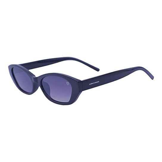 Óculos de Sol Feminnino Retangular Retro Acetato Mackage - Preto - Preto