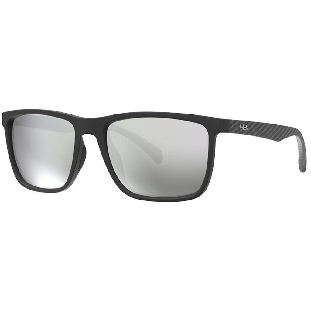 Óculos de Sol HB Iconic - Preto Fosco 56 - Espelho Silver