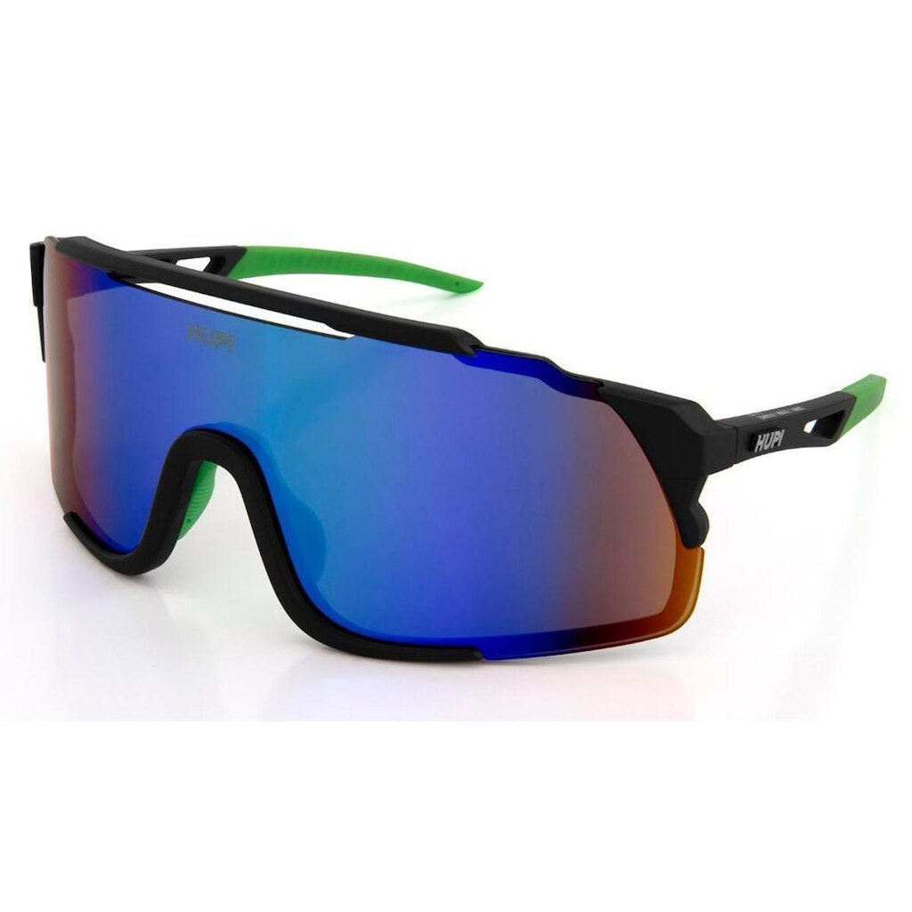 Óculos de Sol HUPI Eagle Preto/verde - Lente Verde Espelhado