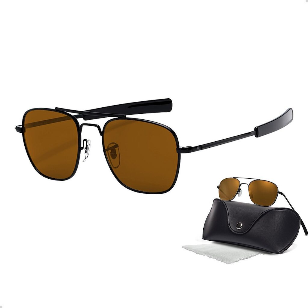 Óculos de Sol Masculino Feminino Piloto Exercito Clássico + Estojo e Microfibra