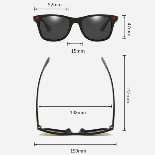 Óculos De Sol Masculino Polarizado Proteção Uv400 Clássico