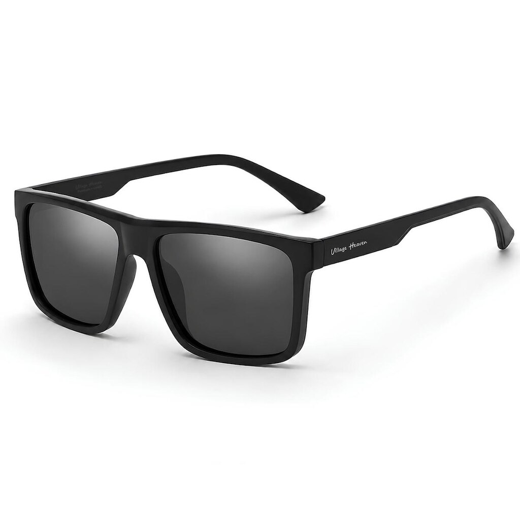 Óculos de Sol Masculino Polarizado Proteção UV400 Formato Quadrado Hastes Finas Moderno VH 0155 C1