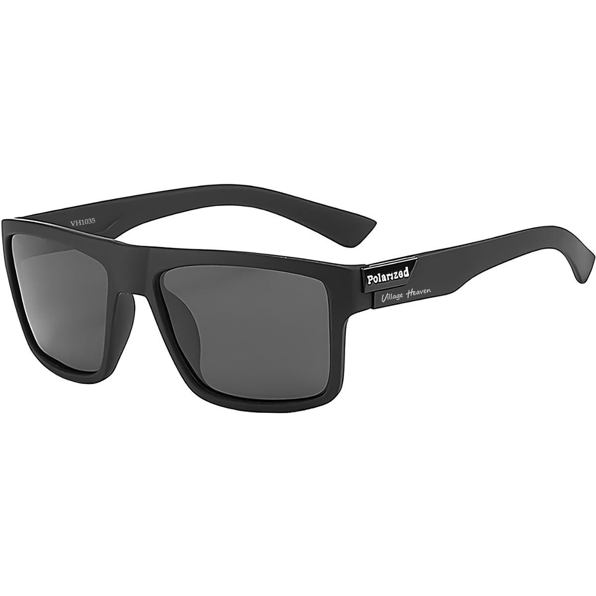 Óculos de Sol Masculino Preto Lente Polarizada Proteção UV400 Village Heaven 1035 Menor preço em Óculos de Sol Masculino Preto Lente Polarizada Proteção UV400 Village Heaven 1035