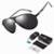 Óculos De Sol Polarizado Redondo Uv400 - D102 Kit completo - Preto