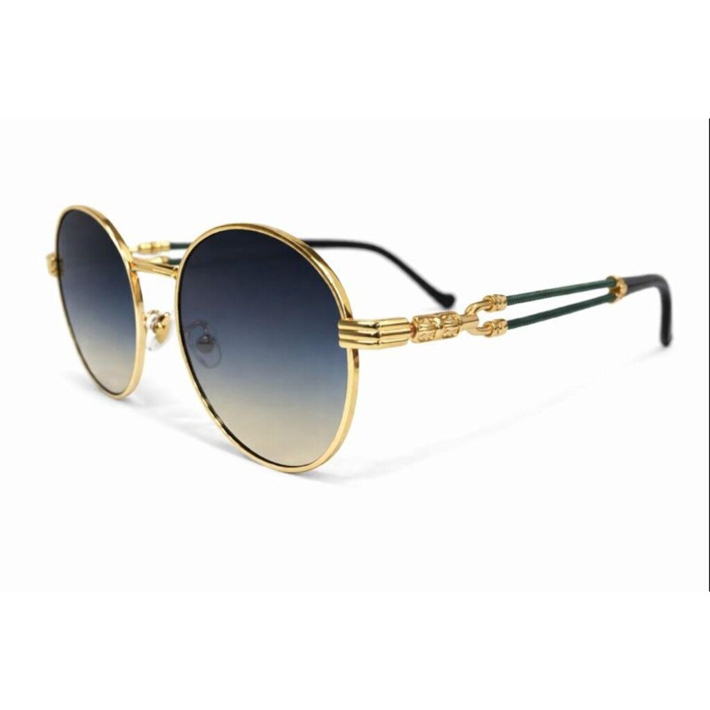 Óculos de Sol Redondo UV400 Estilo Moderno Lente Degradê