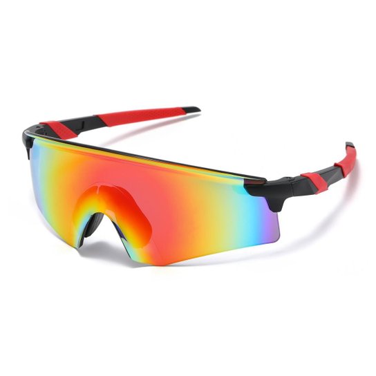 Óculos Esportivo Bike Ciclismo Beach Tennis Proteção Uv400 - Preto+Vermelho Menor preço em Óculos Esportivo Bike Ciclismo Beach Tennis Proteção Uv400 - Preto+Vermelho