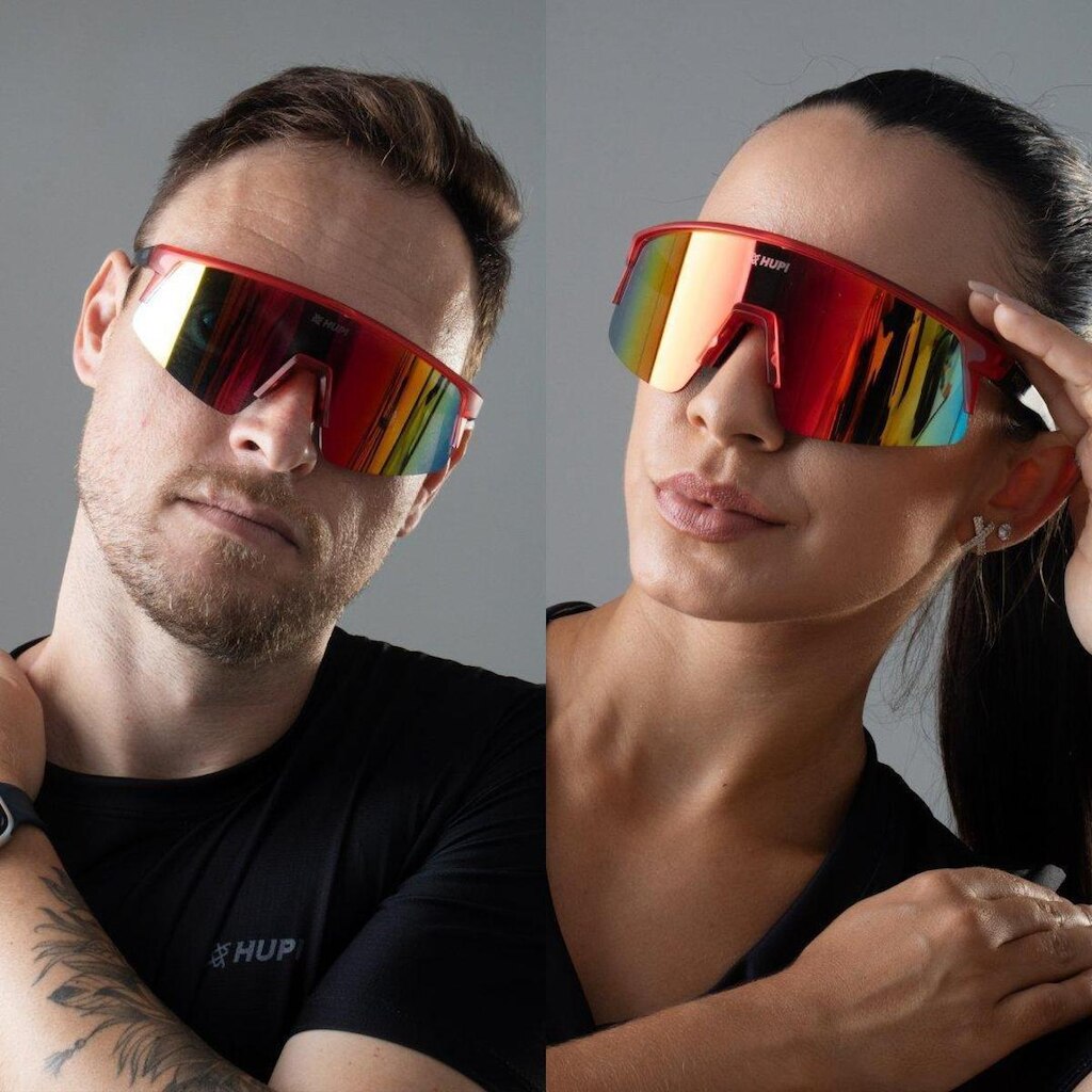 Óculos HUPI Sprint Cristal Lente Vermelho Espelhado