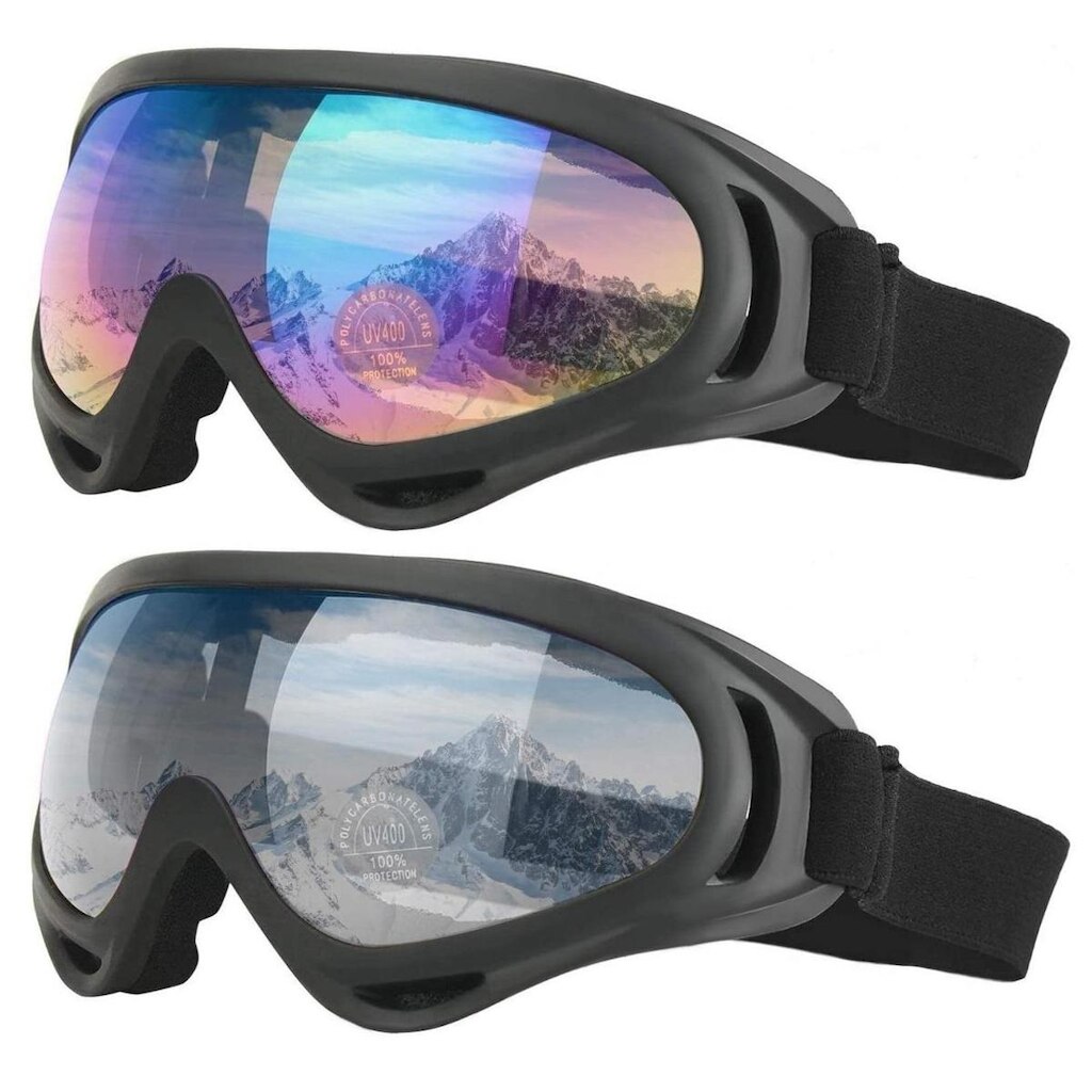 Óculos Jet Ski Snowboard Moto Paintball Uv Kit 2 Unidades