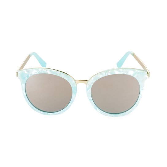 Óculos Marielas Redondo - Azul+Preto