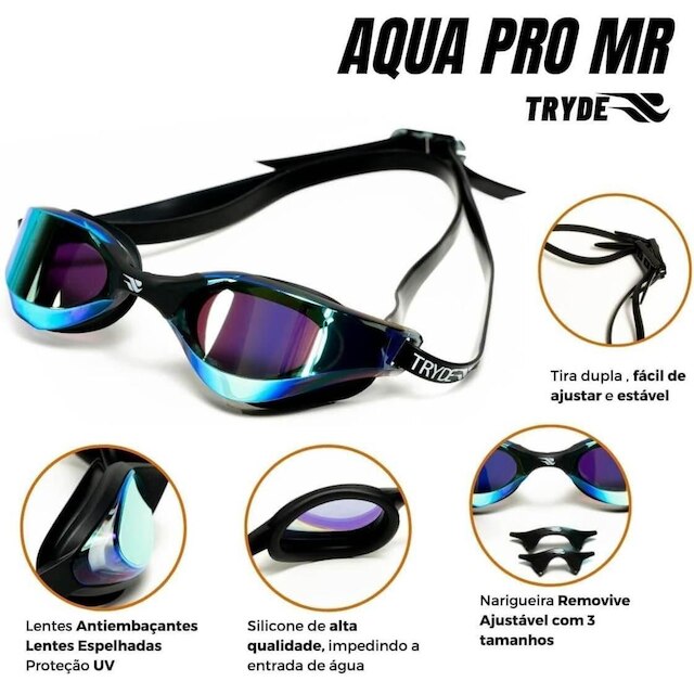 Oculos Natação Espelhado Tryde Aqua Pro