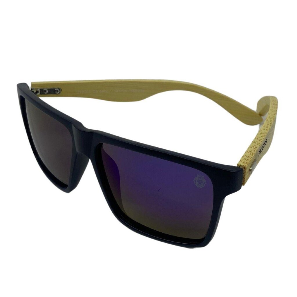 Oculos Roots Lente Roxa Espelhada