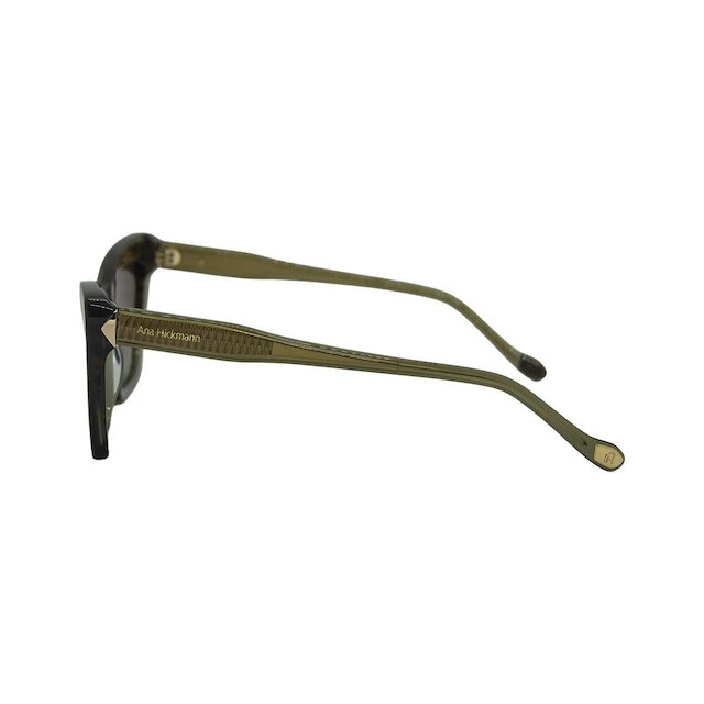 Óculos Solar Ana Hickmann Ah90037 E22 Brilho Lente Marrom Degradê