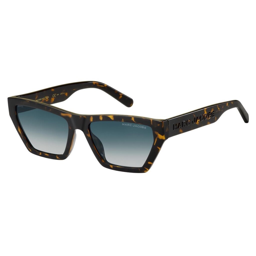 Óculos Solar Marc Jacobs 657/s 086 55 Brilho Havana Lente Azul Degradê