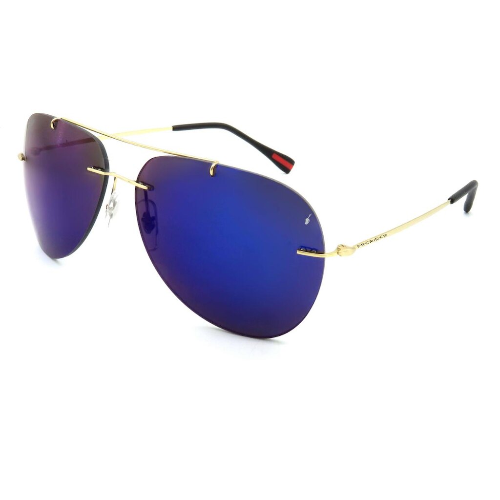 Óculos Solar Prorider Dourado Com lente Espelhada Azul - BF562R