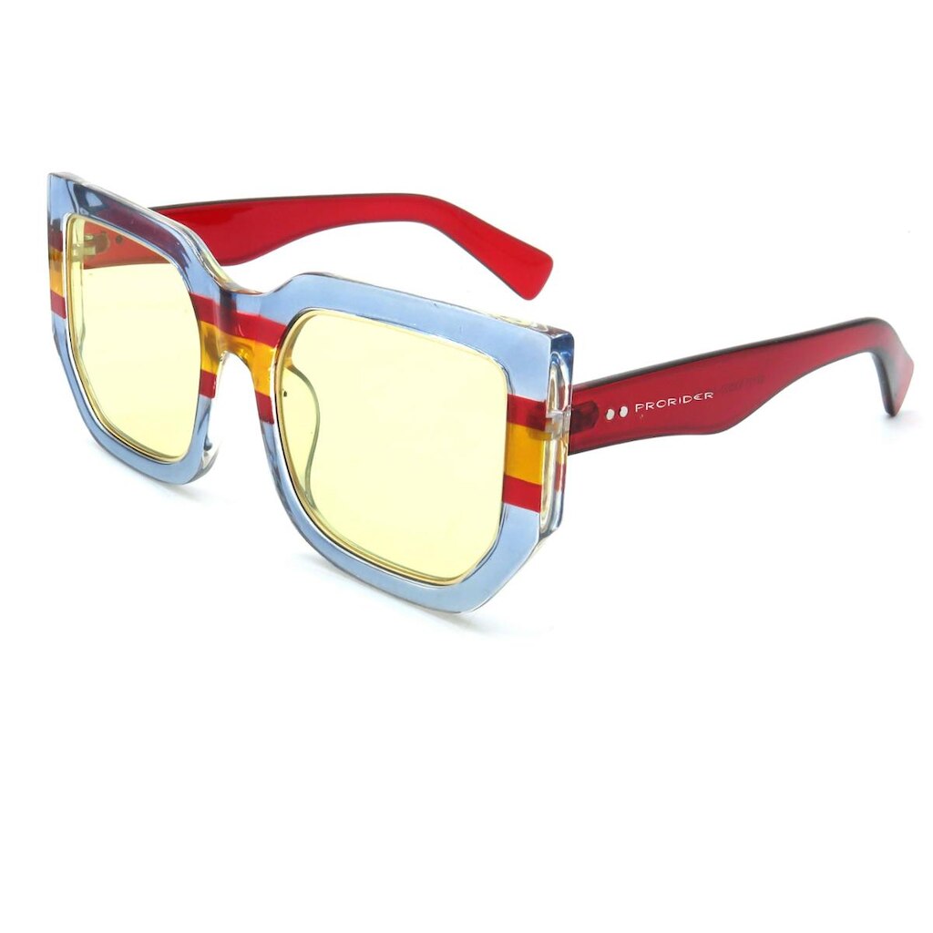Óculos Solar Prorider Vermelho e Branco Com lente Amarelo - PT750