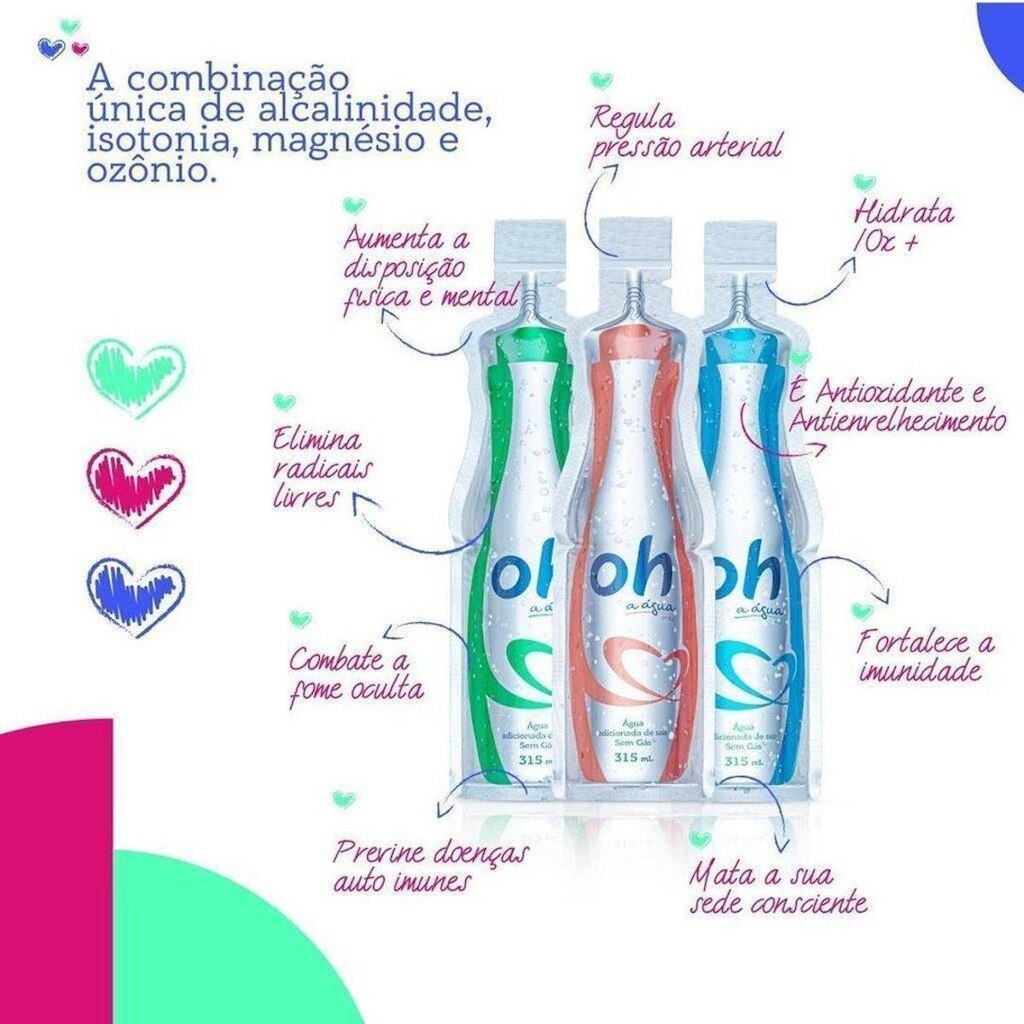 Oh Água pH 10,0 315 ml Combo com 6 unidades