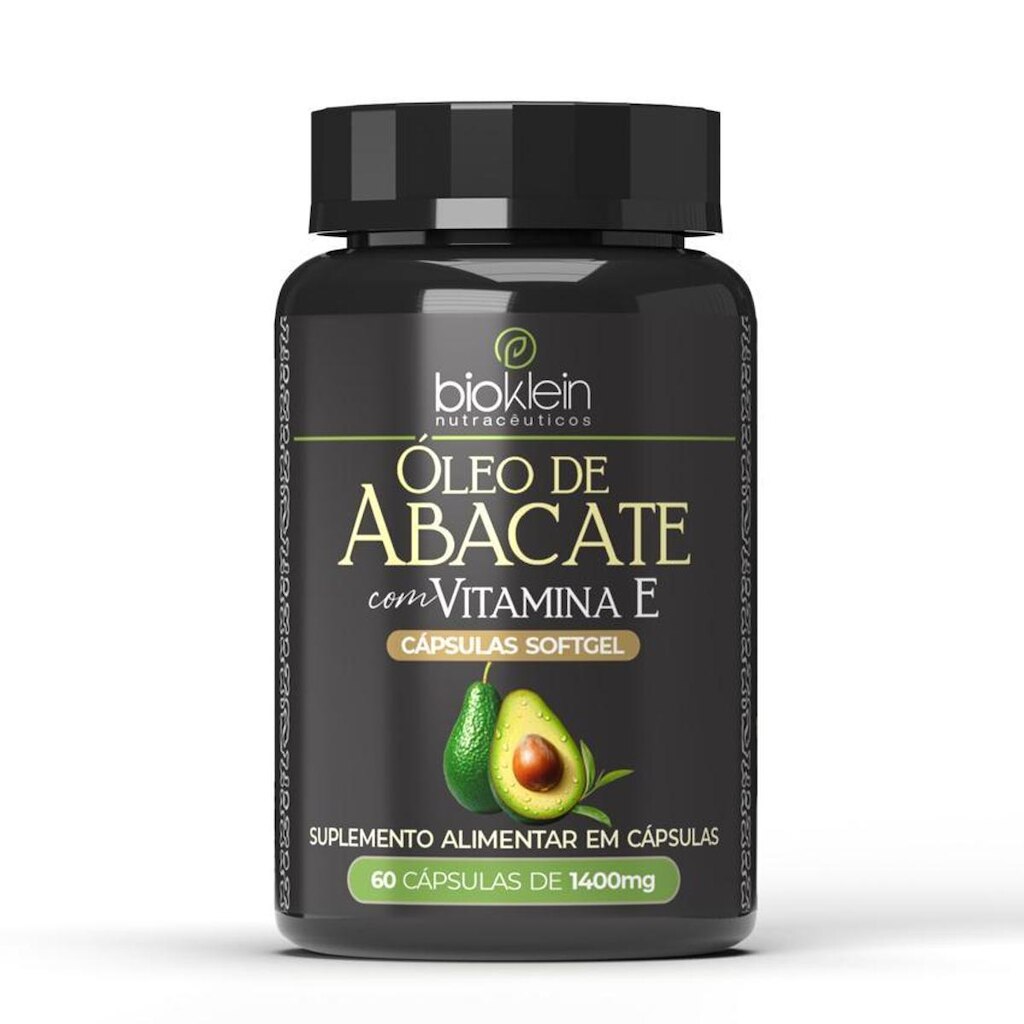 Óleo de Abacate com Vitamina E 60 Cápsulas Softgel 1400mg Bioklein