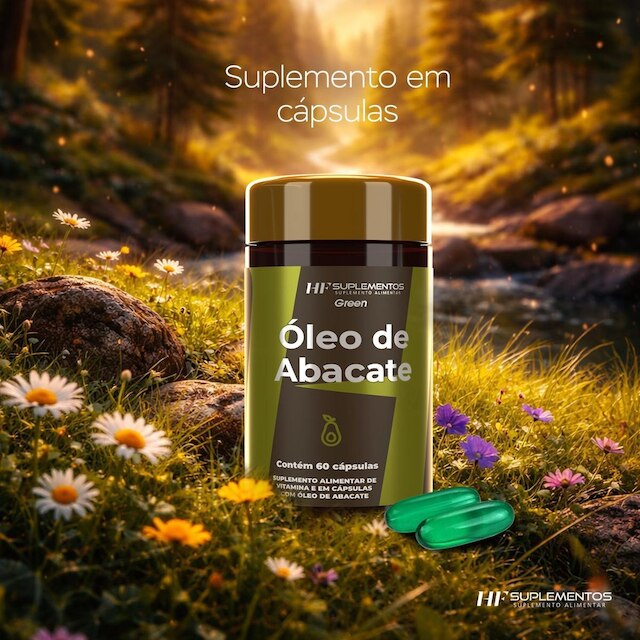 OLEO DE ABACATE COM VITAMINAS 1000MG 60 CAPS HF SUPLEMENTS