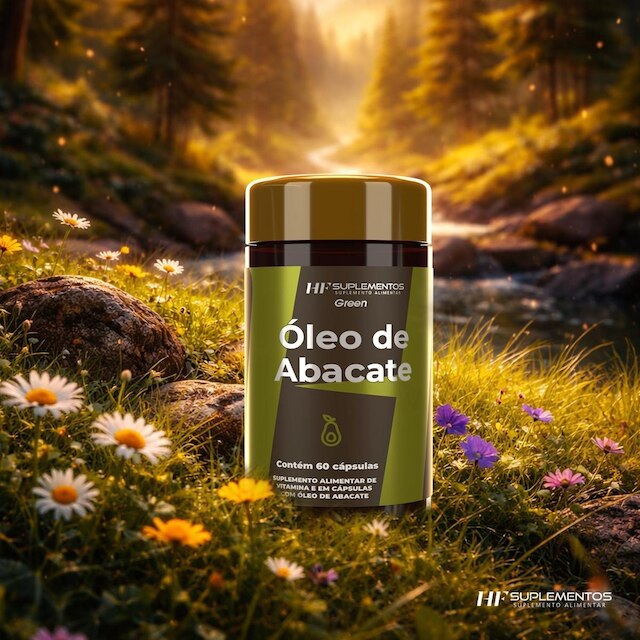 OLEO DE ABACATE COM VITAMINAS 1000MG 60 CAPS HF SUPLEMENTS