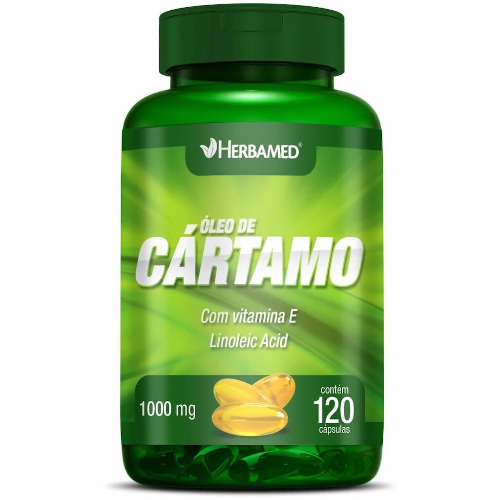 Óleo de Cártamo com Vitamina E    120 Cápsulas   Herbamed