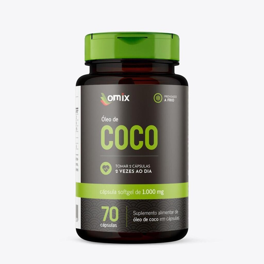 Óleo De Coco (1 G) - 70 Cápsulas - Omix
