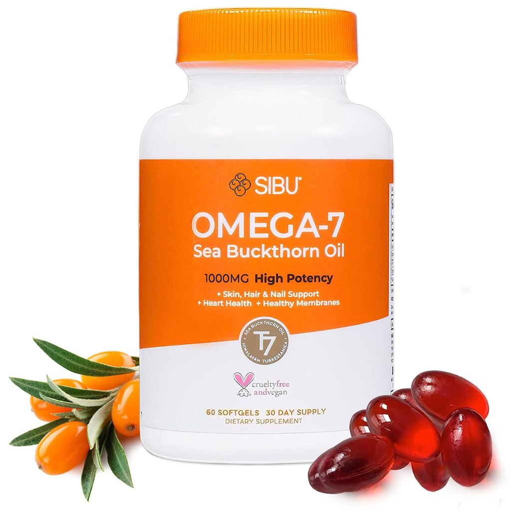 Óleo De Espinheiro Marítimo Sibu Omega 7, 60 Cápsulas