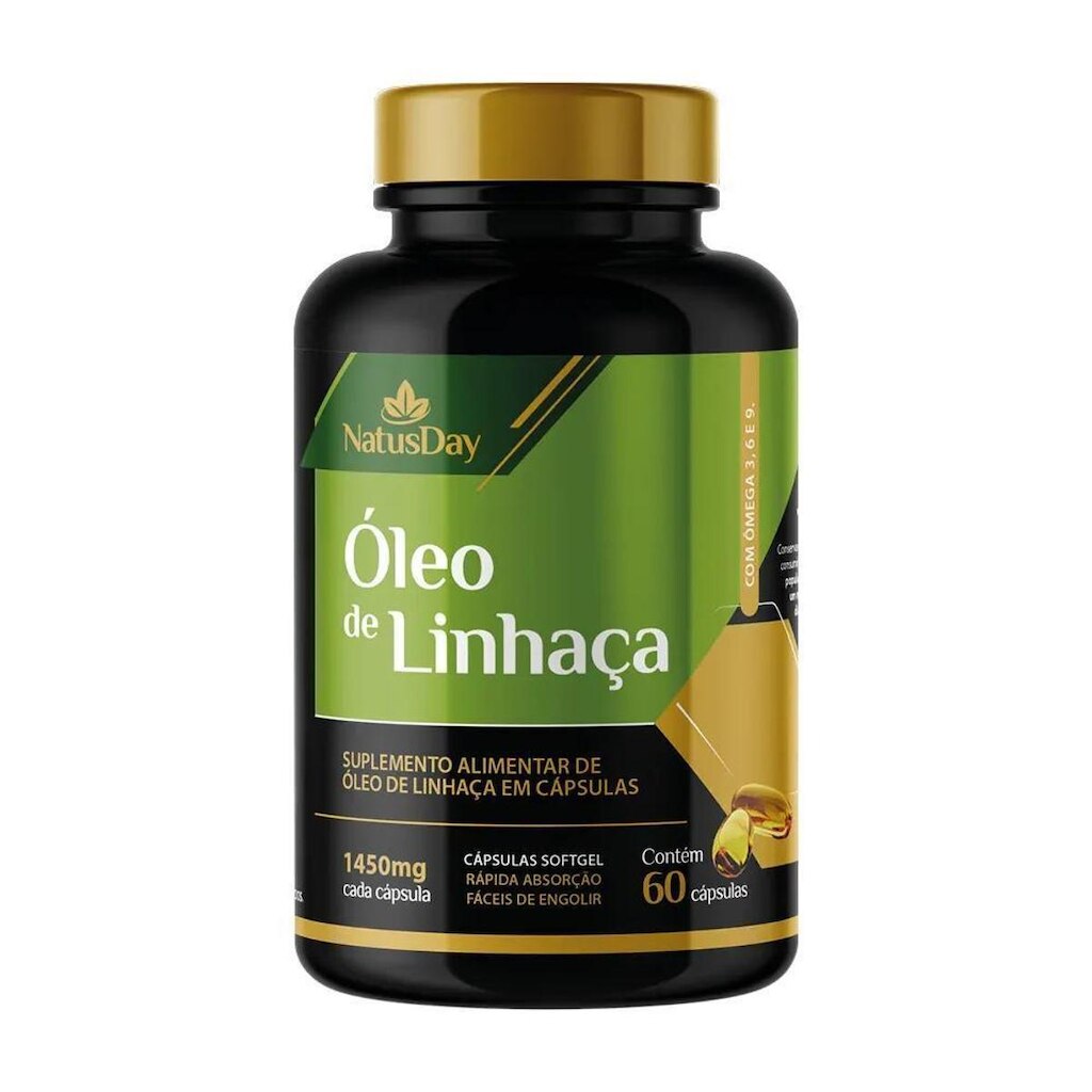 Óleo de Linhaça 60 Cápsulas Natusday