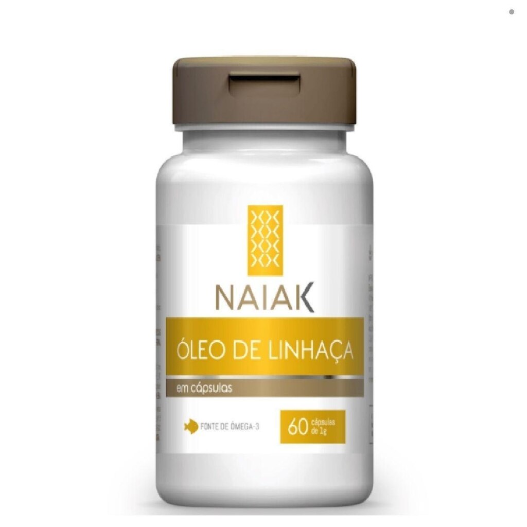 Óleo de Linhaça 60 Cápsulas Ômega 3 e 9 Naiak
