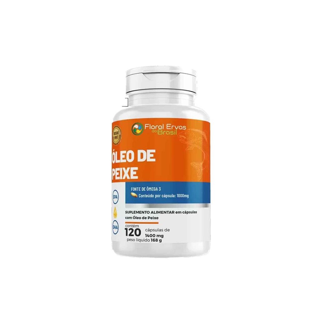 Óleo de Peixe Ômega 3 1000mg 120 cps Floral Ervas do Brasil