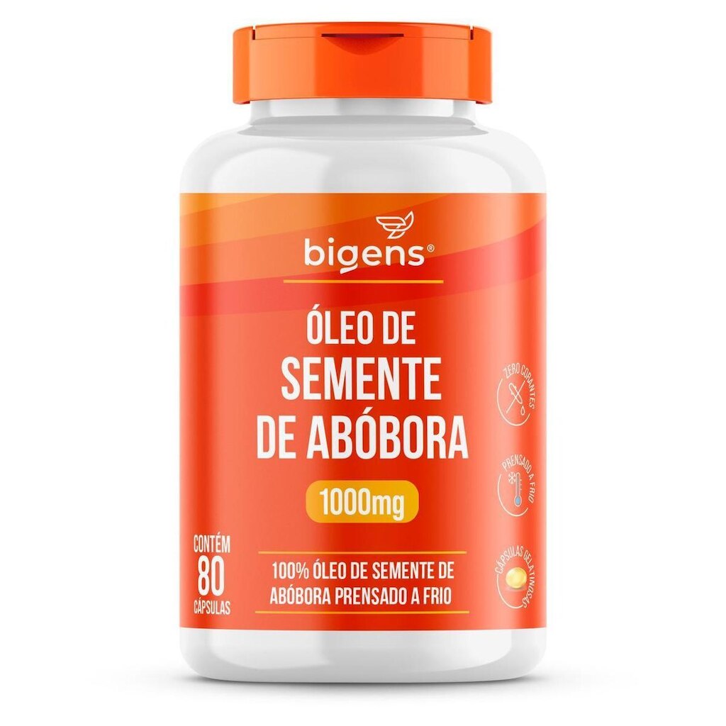 Óleo De Semente de Abóbora 1000mg 80 Caps - Bigens