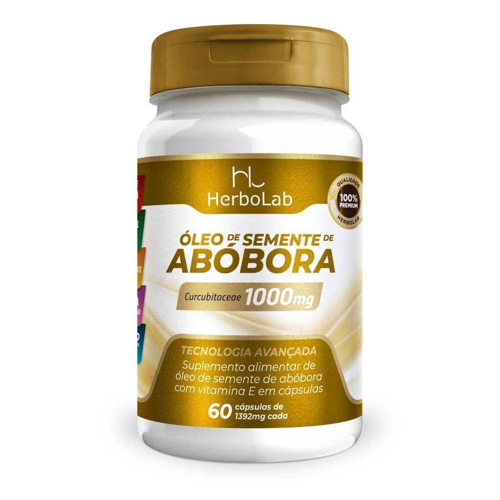 Óleo Semente Abóbora - 60 Cápsulas 1000 Sem Sabor