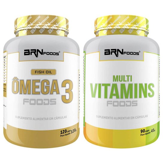 Ômega 120 cáps + Multivitamínico 90cáps - BRN Foods -