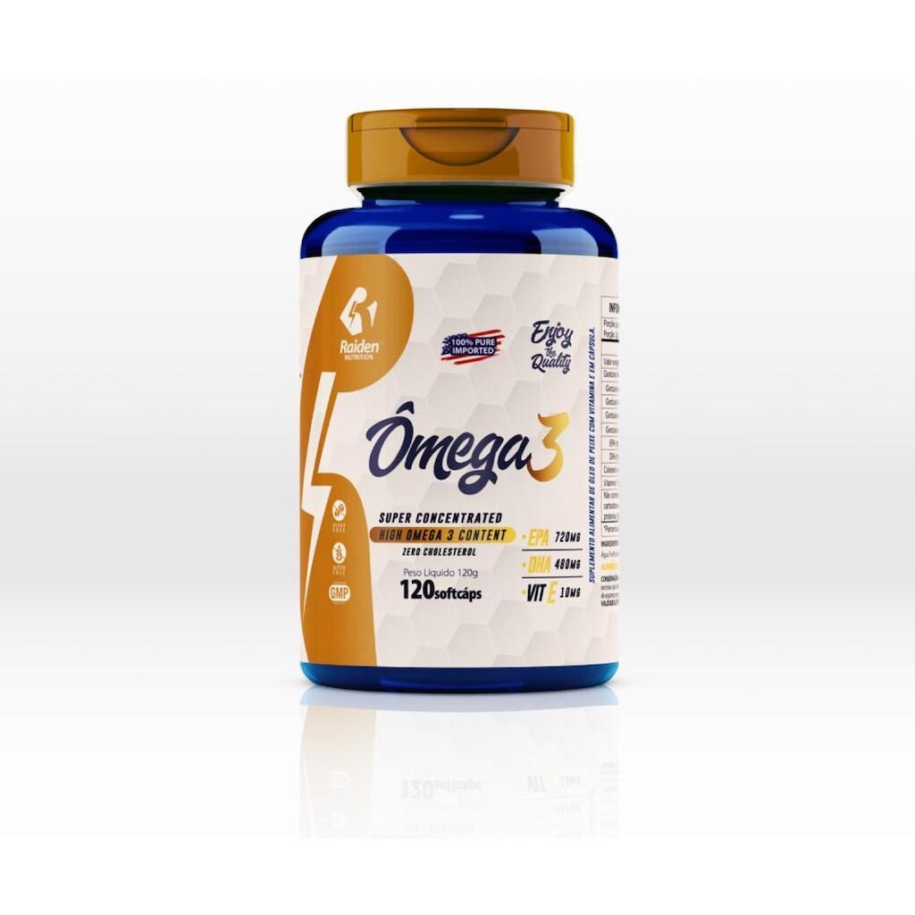 Ômega 3 120 Cápsulas - Raiden Nutrition Sabor:Sem