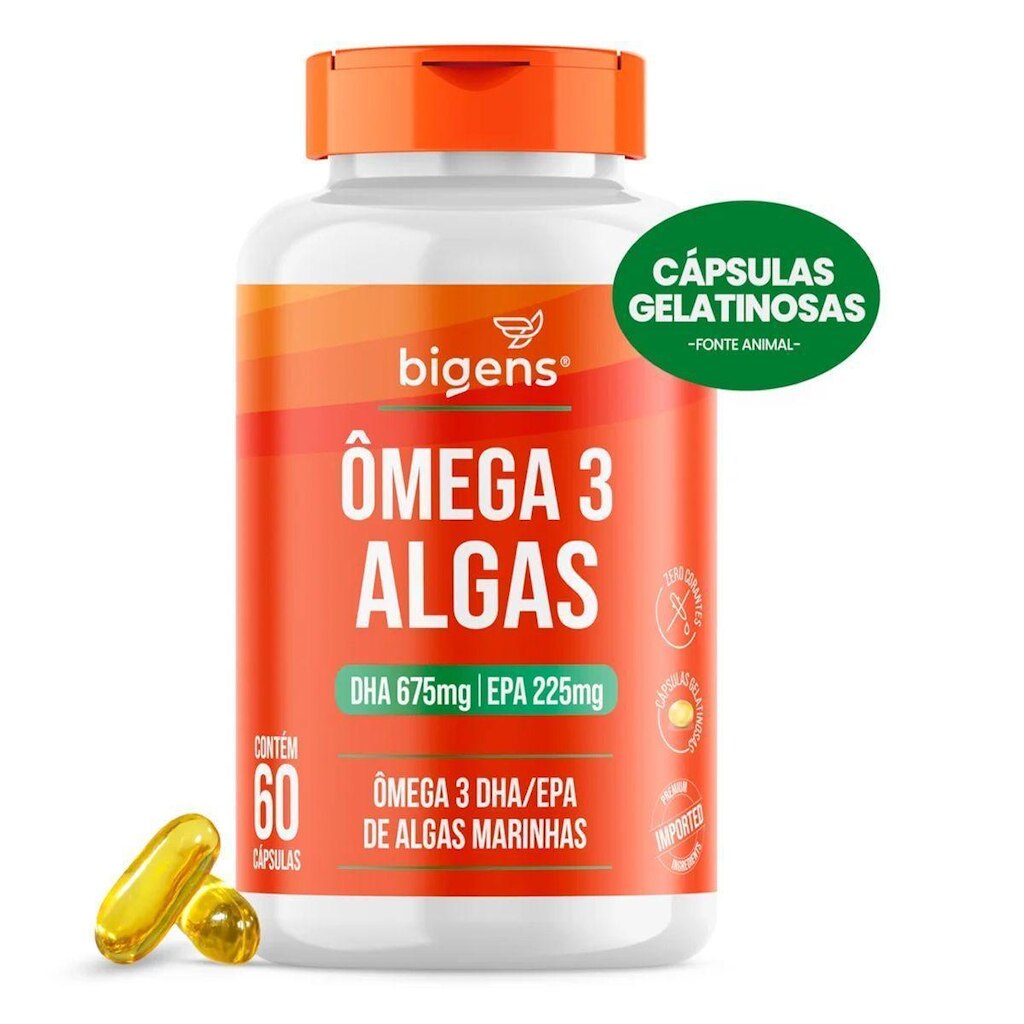 Ômega 3 Algas - 60 Cápsulas Gelatinosas - Bigens