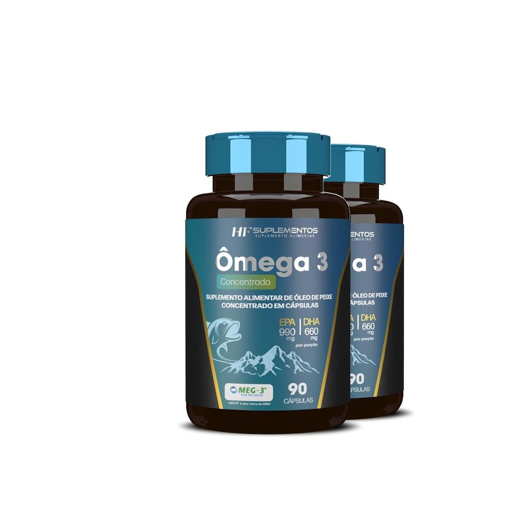 Ômega 3 Concentrado Hf Suplementos 90 Caps com 2