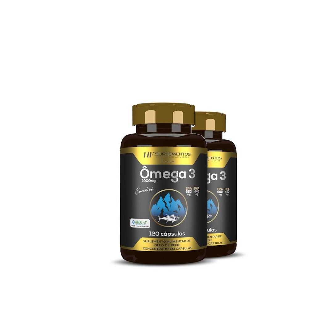 Ômega 3 Concentrado Meg 3 Hf Suplementos 120 Caps com 2