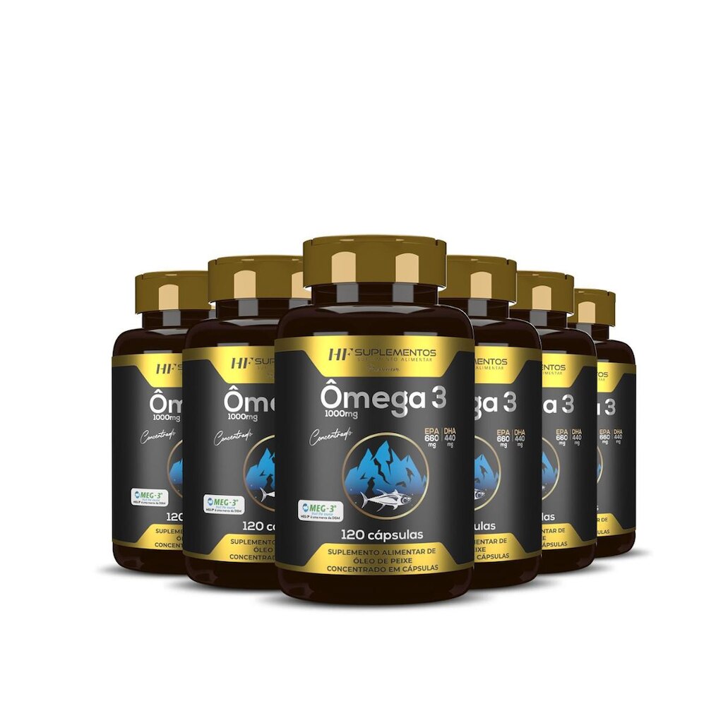 Ômega 3 Concentrado Meg 3 Hf Suplementos 120 Caps com 6
