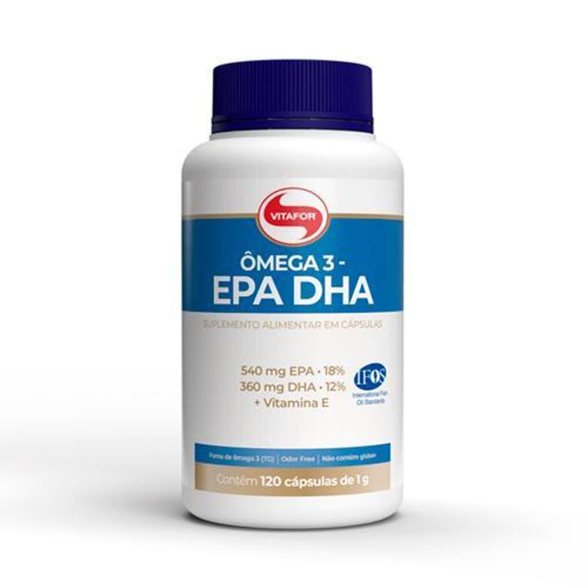 OMEGA 3 EPA DHA VITAFOR 120 CAPS. Branco Netshoes