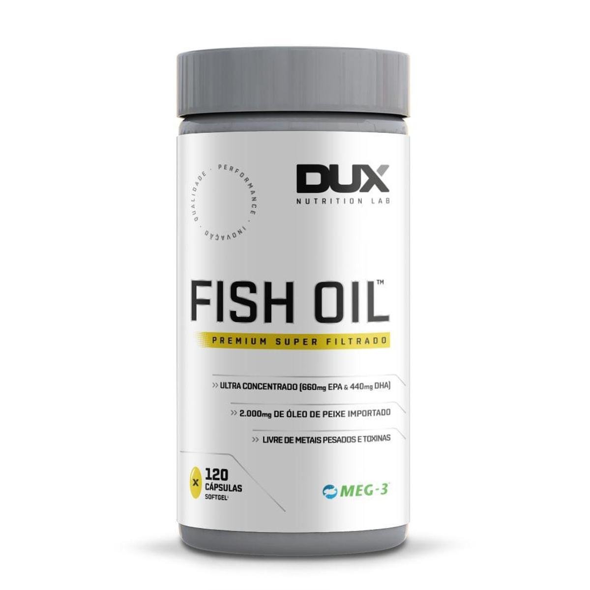 Ômega 3 Fish Oil Dux Nutrition Pote 120 Cápsulas Menor preço em Ômega 3 Fish Oil Dux Nutrition Pote 120 Cápsulas