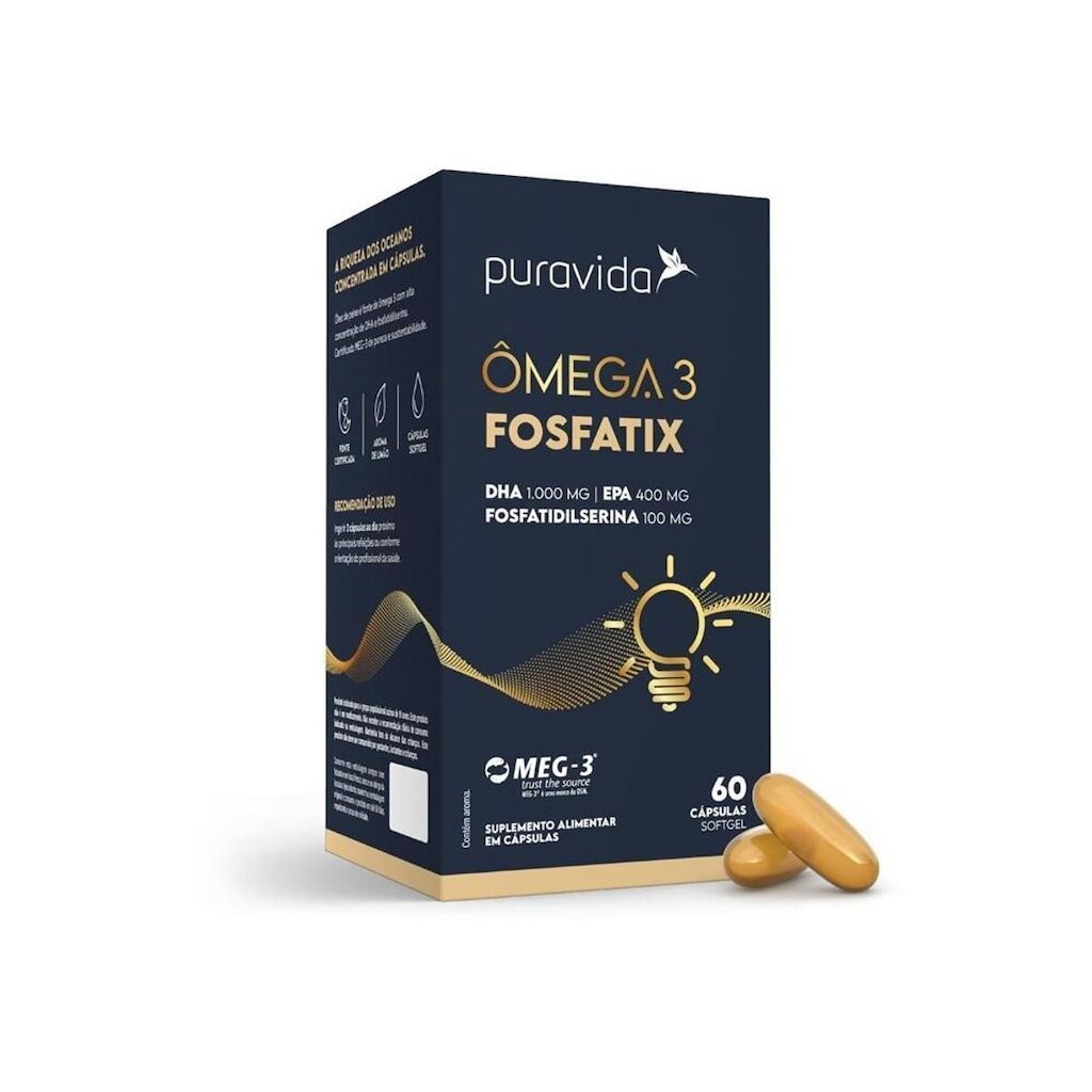 Ômega 3 Fosfatix (60caps) - Pura Vida