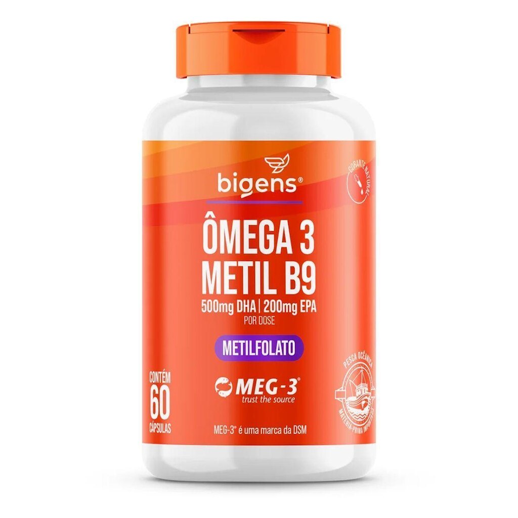 Ômega 3 Metil B9 - 60 Cápsulas - Bigens